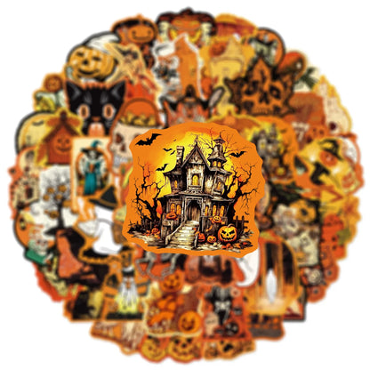 50Pcs Retro Halloween Stickers