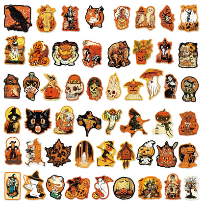 50Pcs Retro Halloween Stickers