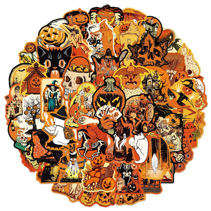 50Pcs Retro Halloween Stickers