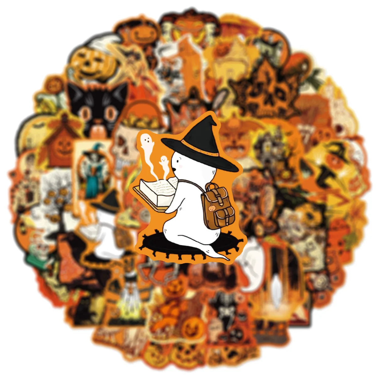 50Pcs Retro Halloween Stickers